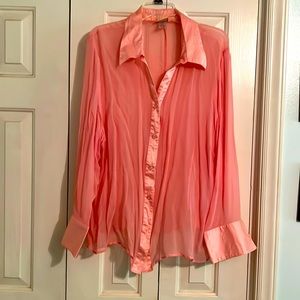 Intimate Attitudes 3x Silk Pink Night Shirt